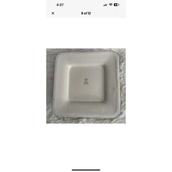 Holly Holiday Pedestal Platter W/Condiment Dishes Scalloped Edge VTG -RARE -HTF - Picture 8 of 12